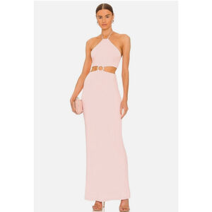 Women's Alice + Olivia Maxi Dress Size 4 Pink Halter Cutout